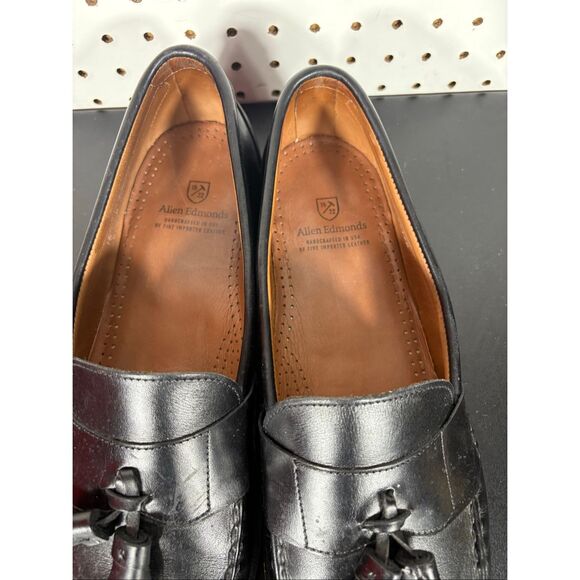 Allen Edmonds SCHREIER Black Leather Tassel Loafers size 14 main image 12